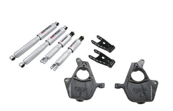 belltech lowering kit with sp shocks 99-06 silverado / sierra 1500 4wd / denali & 03-07 chevrolet silverado ss / 2001 sierra c3 678sp - image