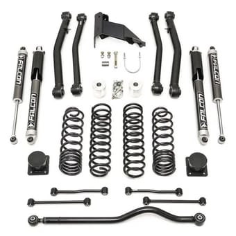 readylift 2020-2022 jeep jt gladiator terrain flex max 4-arm kit w/falcon 2.1 shocks 69-6042 - image