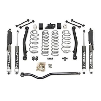readylift terrain flex 2-arm kit w/ falcon 2.1 monotube shocks 2018-2021 jeep jl wrangler 4wd 69-6836 - image