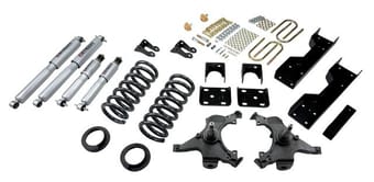 belltech lowering kit with sp shocks 88-98 chevrolet silverado/sierra c1500 (ext cab) 693sp - image