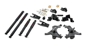 belltech lowering kit with nd2 shocks 90-94 chevrolet silverado/sierra c1500 (454 ss only) & 88-98 chevrolet silverado/sierra c2500 (all ext 8 lug) 699nd - image