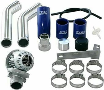 hks 08+ mitsubishi lancer evo 10 ssqv4 bov kit includes 2 polished aluminum pipes 71008-am015 - image