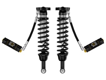icon 2021-2023 chevrolet tahoe & suburban/2021-2023 gmc yukon & yukon xl, 2.5-3.25" lift, front, v.s. 2.5 series coilover kit, remote reservoir w/ cdcv 71657c - image