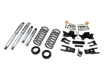 belltech lowering kit with sp shocks 97-00 c2500 ext/crew cab & 97-00 c3500 std/ext cab & dually 718sp - image