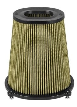 afe quantum pro guard 7 air filter inverted top - 5.5inx4.25in flange x 9in height - dry pg7 72-91133 - image