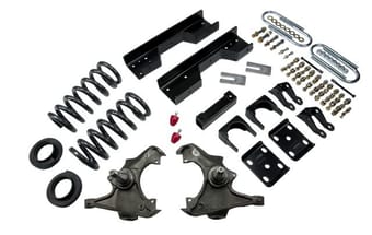 belltech lowering kit w/o shocks 90-96 c2500 ext cab - single rear wheel 8-lug only & 89-96 c3500 crew cab / dually 722 - image