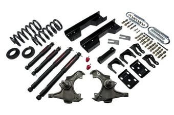 belltech lowering kit with nd2 shocks 90-96 c2500 ext cab - single rear wheel 8-lug only & 89-96 c3500 crew cab / dually 722nd - image