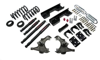 belltech lowering kit with nd2 shocks 1988 c3500 crew cab dually 727nd - image