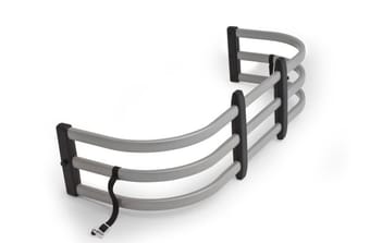 amp research 2019-2022 chevrolet silverado/gmc sierra 1500 standard bed bedxtender hd max u-shape design - silver 74841-00a - image