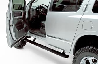 amp research 2004-2015 nissan titan crew/king cabs, armada powerstep - black 75110-01a - image