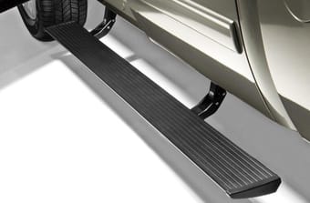 amp research 2007-2014 chevy silverado 2500/3500 extended/crew powerstep - black 75126-01a - image