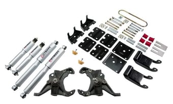 belltech lowering kit with sp shocks 95-02 gm astro/safari (2wd, with factory steel leaf) 768sp - image