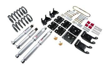 belltech lowering kit w/ sp shocks 95-02 gm astro/safari (2wd, with factory steel leaf) 769sp - image