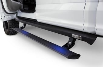amp research 2007-2013 chevy silverado 1500 extended/crew powerstep xl - black 77126-01a - image