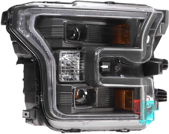 morimoto xb hybrid led headlights: ford f150 (15-17) (pair / asm) lf550 - image
