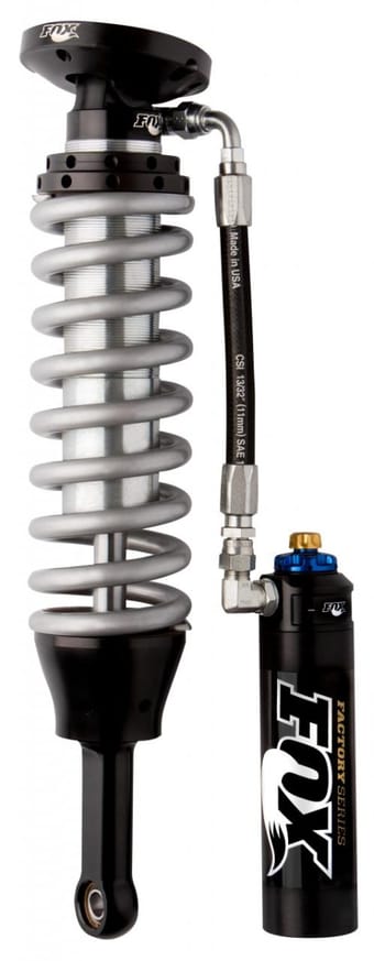 fox 07-21 tundra 2.5 factory series 6.73in. remote res. coilover shock w/dsc adj. - black/zinc 880-06-947 - image