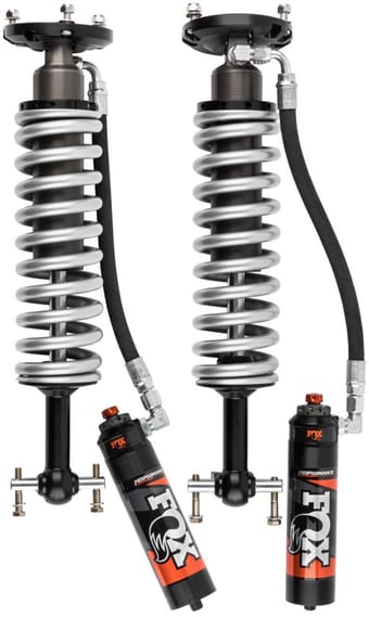 fox 2019+ ford ranger 2.5 factory series 2-3in front coilover reservoir shock (pair) - adjustable 883-06-156 - image