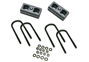 superlift 99-10 ford f-250 superduty 1.5in block kit w/ 3 5/8 axletube w/o top mounted overload leaf 9016 - image