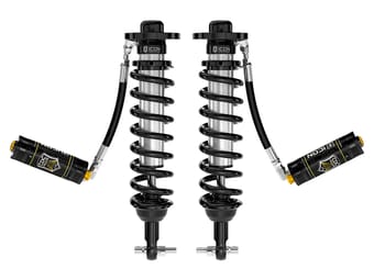 icon 2021-2024 ford f-150 4wd/tremor, 3.5-4.5"/2.5-3" lift, front, v.s. 2.5 series coilovers, remote reservoir w/ cdcv, pair 91824c - image