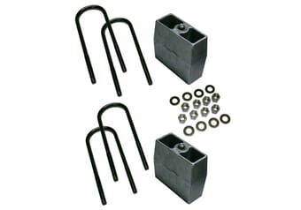 superlift 99-10 ford f-250 superduty 5in block kit w/ 3 7/8 axletube w/o top mounted overload leaf 9259 - image