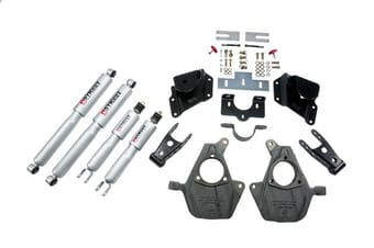 belltech lowering kit with sp shocks 05-06 silverado/sierra 1500 2wd (ext cab, with factory front torsion bar) & 07 classic 947sp - image