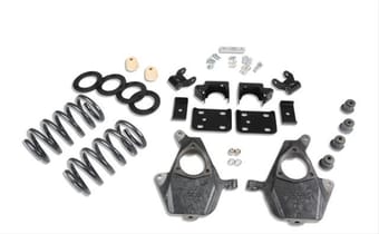 belltech lowering kit 14-18 chevy silverado (std cab) 2wd 1-2in front/ 2-3in rear w/ street shocks 985sp - image
