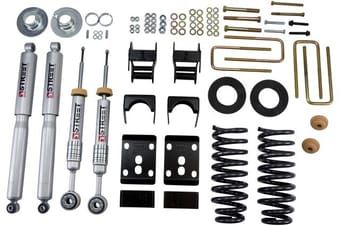belltech lowering kit 09-13 ford f150 ext cab short bed 2wd 2in or 3in f/4in rear w/ shocks 981sp - image