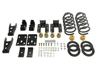 belltech lowering kit 14-18 silverado/sierra std cab 2wd 1in or 2in front/4in rear w/o shocks 987 - image