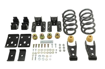 belltech lowering kit 14-18 silverado/sierra ext/crw cab 2wd 3in or 4in front/4in rear w/o shocks 995 - image