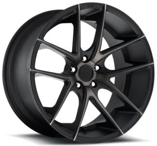 (clearance) 20x8.5 niche targa black machined w/ dark tint m130 5x115 35mm - image