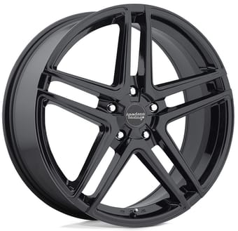 16x7 american racing ar907 gloss black 5x112 40mm - image