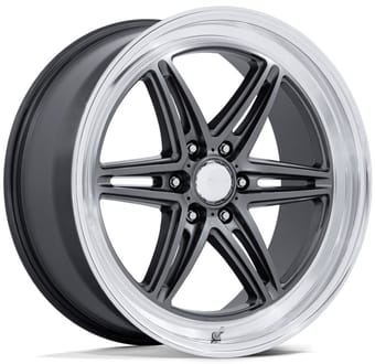 22x9.5 american racing ar953 groove 6 drag anthracite w/ machined lip 6x135 25mm - image