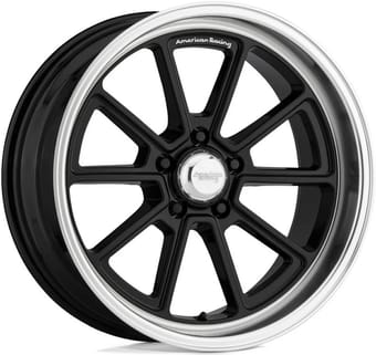 (clearance - no returns) 18x8 american racing vn510 draft gloss black w/ diamond cut lip 5x127/5 0mm - image