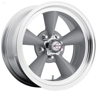 15x5 american racing vn309 tt o vintage silver w/ machined lip 5x120.7/4.75 -13mm - image