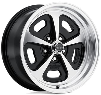 (clearance - no returns) 17x7 american racing vn501 500 mono cast gloss black machined 5x114.3/4.5 0mm - image