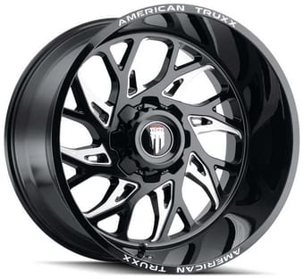 22x12 american truxx at1913 destiny gloss black milled (* may require trimming) 8x6.5/165 -44mm - image
