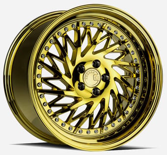 Aodhan DS03 Gold Vacuum w/ Chrome Rivets