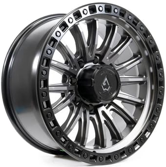 20x9 arena a103 mission satin gunmetal w/ satin black lip (8-lug) 8x6.5/165 0mm - image