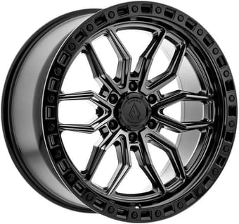20x9 arena a109 hustle satin gunmetal w/ satin black lip (6-lug) 6x5.5/139.7 0mm - image