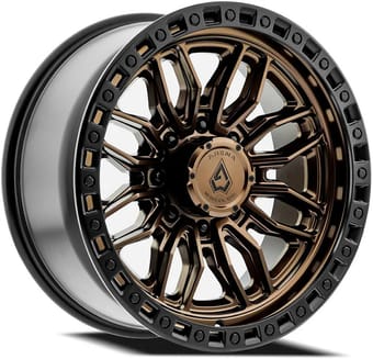 20x10 arena a109 hustle smoked bronze w/ satin black lip (lug-8) 8x180 -18mm - image