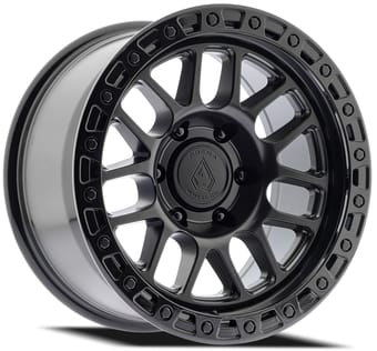 18x9 arena a119 boost satin black w/ gloss black lip 5x127/5 0mm - image