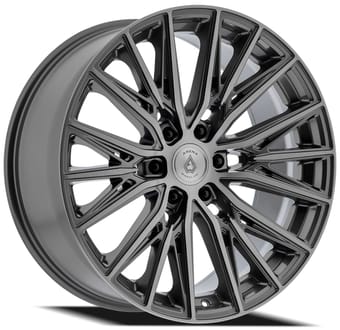 22x9.5 arena a124 finesse gloss gunmetal brushed 6x135 25mm - image
