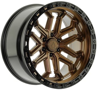 20x10 arena a125 jackal smoked bronze w/ gloss black lip (6-lug) 6x135 -18mm - image