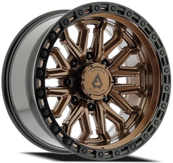 20x10 arena a125 jackal smoked bronze w/ gloss black lip (8-lug) 8x165/6.5 -18mm - image