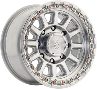 17x8.5 arena a128 enduro gloss silver machined 6x139.7/5.5 25mm - image