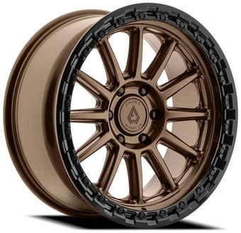 20x9 arena a128 enduro smoked bronze w/ gloss black lip 6x139.7/5.5 0mm - image