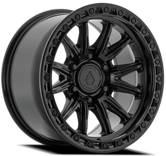 17x9 arena a132 blitz satin black w/ gloss black lip 6x139.7/5.5 0mm - image