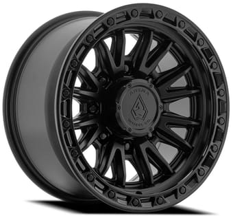 17x9 arena a135 atlas satin black w/ gloss black lip 8x180 0mm - image