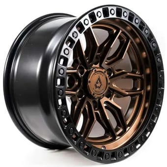 20x9 arena a135 atlas smoked bronze w/ gloss black lip 6x139.7/5.5 0mm - image