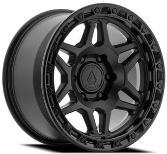 17x9 arena a139 octane satin black w/ gloss black lip 5x127/5 0mm - image